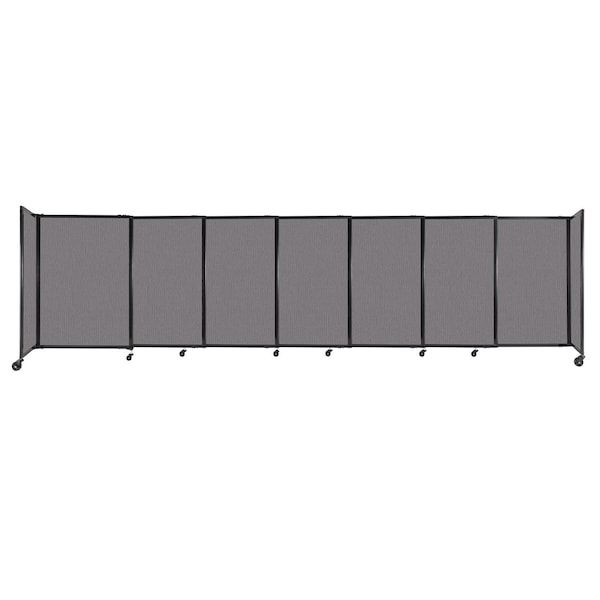 StraightWall Sliding Portable Partition 15'6" x 4' Slate Fabric